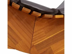 Discount Tumbona mecedora Mazaneda madera de acacia oscuro 74x154x60 cm Tumbona