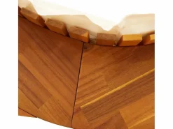 vidaxl Tumbona mecedora Mazaneda madera de acacia crema 74x154x60 cm Beige