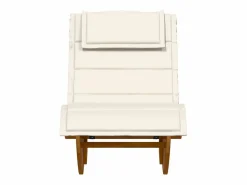 vidaxl Tumbona mecedora Mazaneda madera de acacia crema 74x154x60 cm Beige
