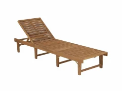 Tumbona plegable con cojín madera maciza de acacia ES51731