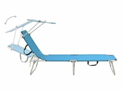Best Tumbona plegable con toldo de acero turquesa ES132572 Azul