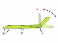 Best Tumbona plegable de acero con recubrimiento polvo manzana ES696717 Verde