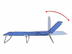 Clearance Tumbona plegable de acero con recubrimiento polvo ES911036 Tumbona