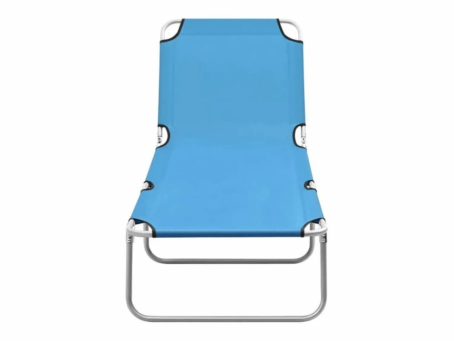 Discount Tumbona plegable de acero y tela turquesa ES612667 Tumbona