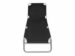 Outlet Tumbona plegable de acero con recubrimiento polvo ES272895 Negro
