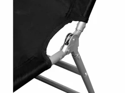 Outlet Tumbona plegable de acero con recubrimiento polvo ES272895 Negro