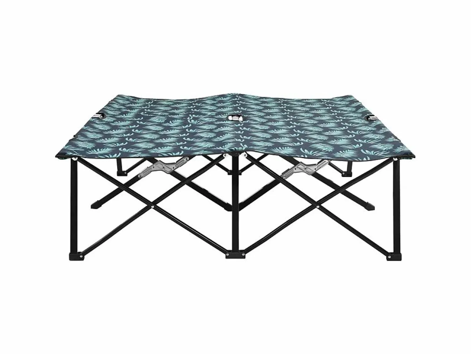 Best Tumbona plegable para 2 personas acero con estampado de hojas ES39360 Tumbona