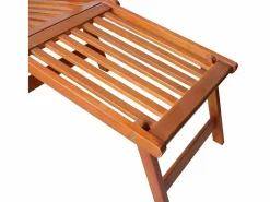 Tumbona tumbona cama de jardín mobiliario de terraza con reposapiés madera maciza de acacia 02_0012569 Tumbona