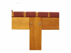 New vidaxl Tumbonas 2 unidades madera maciza de acacia y tela roja Rojo