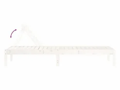 Clearance Tumbonas 2 unidades madera maciza de pino 199,5x60x74 cm Tumbona