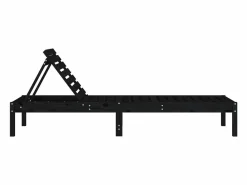 Clearance vidaxl Tumbonas 2 unidades madera maciza de pino 199,5x60x74 cm Negro