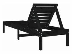 Clearance vidaxl Tumbonas 2 unidades madera maciza de pino 199,5x60x74 cm Negro