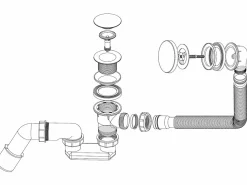 Tycner Conjunto De Desagüe Para Bañera Oro