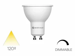 Uniform-Line - Foco LED GU10 6W 120° Regulable 4000K - Iluminación general y difusa para espacios interiores - Beneito & Faure Blanco