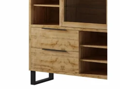 Petits-Meubles Vajillero 1 puerta y 2 cajones Eden Madera y Metal