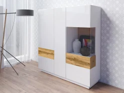 Petits-Meubles Vajillero 3 puertas Andrea Blanco y Madera