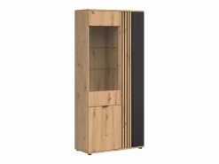 New Petits-Meubles Vajillero 3 puertas Ezra Madera Color natural claro