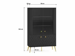 Hot Petits-Meubles Vajillero 4 puertas Manoé Negro