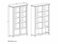 Petits-Meubles Vajillero 2 puertas Martin y Madera Verde