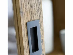 Best BERAH GETAH Vajillero de madera de teca reciclada maciza Color natural claro