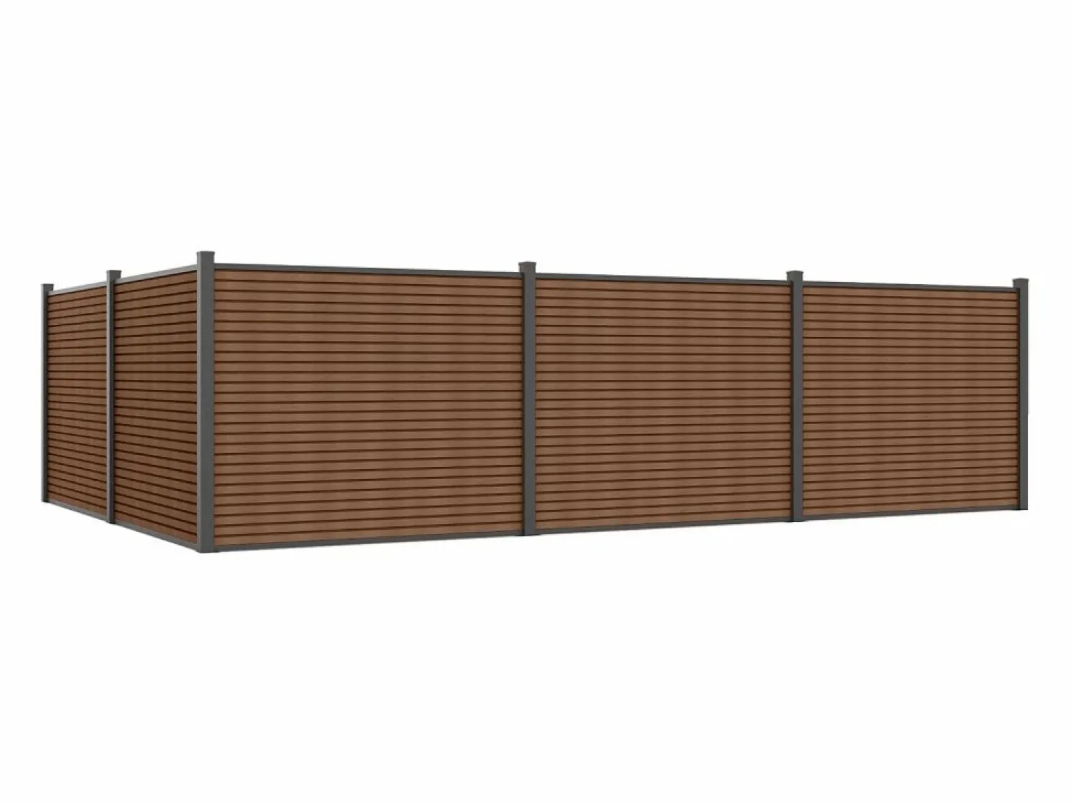 Sale Valla Alt. 148 cm kit 9 tablones + 1 poste antracita - PALIZO Cercados Y Ocultación