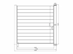 Outlet Valla de aluminio antracita Alt. 182 x Ancho 188.6 cm - NAZARIO Cercados Y Ocultación