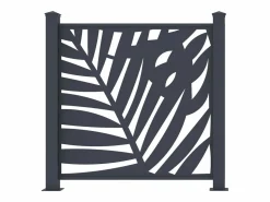 Sale Valla de aluminio antracita motivo vegetal kit inicial Alt.144 x An.118 cm BRAMENO Cercados Y Ocultación