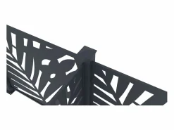 Sale Valla de aluminio antracita motivo vegetal kit inicial Alt.144 x An.118 cm BRAMENO Cercados Y Ocultación
