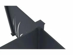 EXPERTLAND Valla de aluminio con motivo vegetal kit de extensión Alt.144 x An.110 cm Antracita BRAMENO Gris antracita