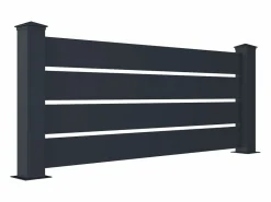 Online EXPERTLAND Valla de aluminio con calado Alt. 80.3 x Ancho 188.6 cm - PRIMO Gris antracita