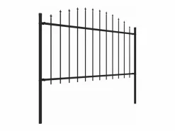 Valla de jardín con puntas acero (1,25-1,5)x1,7 m ES429656