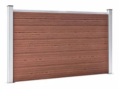 Clearance Valla de jardín de WPC marrón 180x105 cm ES393611 Marru00f3n