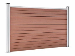 Clearance Valla de jardín de WPC marrón 180x105 cm ES393611 Marru00f3n