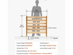 Discount Valla de Privacidad de Madera SucceBuy, 3 Paneles, 91,4 x 91,4 cm para Aire Acondicionado Cercados Y Ocultación