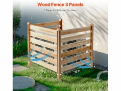 Discount Valla de Privacidad de Madera SucceBuy, 3 Paneles, 91,4 x 91,4 cm para Aire Acondicionado Cercados Y Ocultación