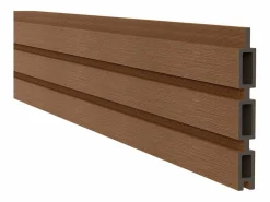 Outlet EXPERTLAND Valla para enterrar Alt. 148 cm kit 9 tablones + 2 postes antracita - PALIZO Gris antracita / Color natural oscuro