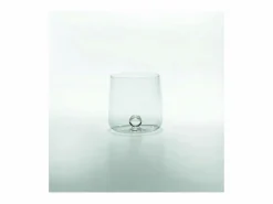 Vaso Bilia de vidrio borosilicato color azafrán, juego de 6 piezas, color transparente