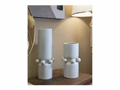 Outlet Vaso moderno de cerámica con acabado mate Bubbles Beige