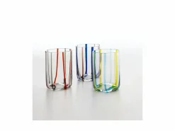 Hot Vaso Tirache Zafferano en Vidrio Borosilicato Bicolor Aguamarina Caja de 6 Piezas Verde