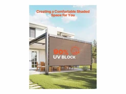 Velo de Sombra 90% SucceBuy, 244 x 366 cm, Red de Sombra PEHD 140 g/m², Ojales de Acero Inoxidable, Protección Solar/Paravientos, Exterior, Marrón Marru00f3n