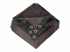 Velo de Sombra 90% SucceBuy, 244 x 366 cm, Red de Sombra PEHD 140 g/m², Ojales de Acero Inoxidable, Protección Solar/Paravientos, Exterior, Marrón Marru00f3n