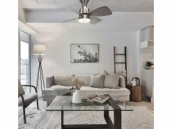 Online AKUNADECOR Ventilador Ac Fresco Níquel Modo Verano Y Invierno Temporizador Led Interlusa Plateado