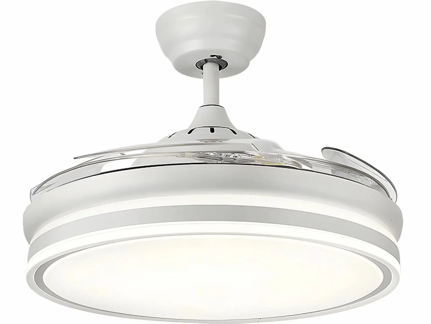 Discount AKUNADECOR Ventilador Dc Bayomo L Led Con Memoria De Color Blanco
