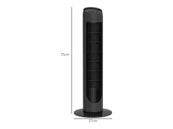 Ventilador de pedestal 3 velocidades, oscilación 70°, diseño compacto, 45 W, ABS, (31,5x31,5x117cm)