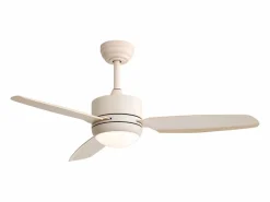 Clearance Ventilador de techo - Ventilador de techo con luz LED y 3 aspas de ABS - 6 tipos de ventiladores con control remoto - para sala de estar Beige