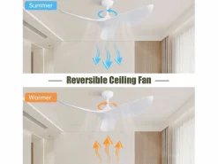 Best Ventilador de techo con control remoto de 6 velocidades y aspas de ABS para dormitorio y sala de estar. Aire Acondicionado, Ventilación