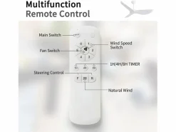 Best Ventilador de techo con control remoto de 6 velocidades y aspas de ABS para dormitorio y sala de estar. Aire Acondicionado, Ventilación