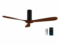 Discount Ventilador de techo Cecotec EnergySilence 5500 Black Aqua Connected 40W 3 aspas WiFi mando a distancia /madera Aire Acondicionado, Ventilación