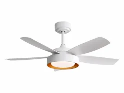 Ventilador de techo con luz LED de 22W, mando a distancia, motor DC reversible, ABS, (106,6x106,6x35,5cm)