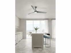 Ventilador de techo con luz Perenz 7204 GR CT - Ø 132 cm, 3 aspas, 6 velocidades, motor DC de 35 W, silencioso